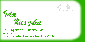 ida muszka business card